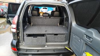 24 999 р. Органайзер в багажник для Toyota Land Cruiser Prado 120 (2 выдв.ящика+спальник) РФ 120-003  с доставкой в г. Воронеж. Увеличить фотографию 11