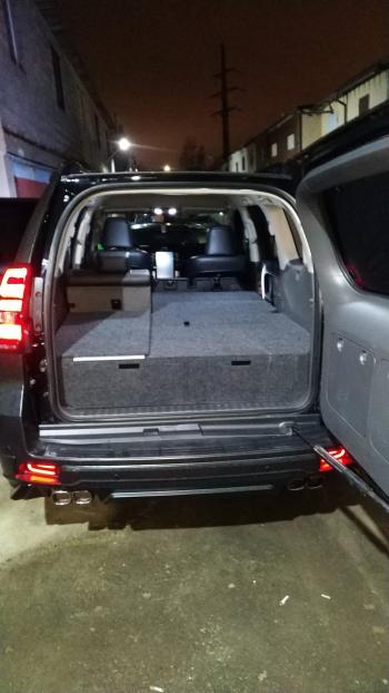 24 999 р. Органайзер в багажник для Toyota Land Cruiser Prado 150 (2 выдв.ящика+спальник) дорестайлинг РФ 150-003  с доставкой в г. Воронеж. Увеличить фотографию 3
