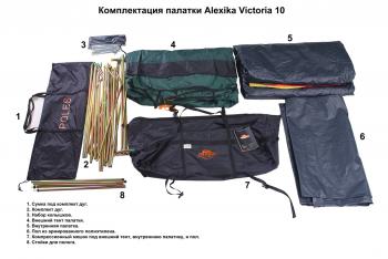 71 999 р. Палатка Alexika Victoria 10, 600x300x200 см. Зеленый ALEXIKA 9156.0301  с доставкой в г. Воронеж. Увеличить фотографию 18