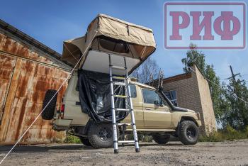 94 209 р. Палатка на крышу автомобиля РИФ Soft RT02-140, тент песочный, 140х240х115 см РИФ rifrt0214060000  с доставкой в г. Воронеж. Увеличить фотографию 3