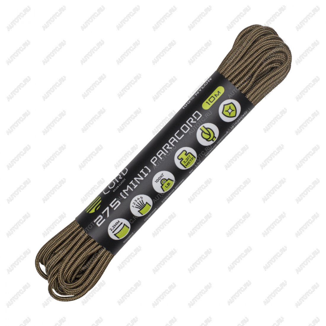 219 р. Паракорд 275 (мини) CORD nylon 10м (coyote) CORD 275.n10.cyt  с доставкой в г. Воронеж