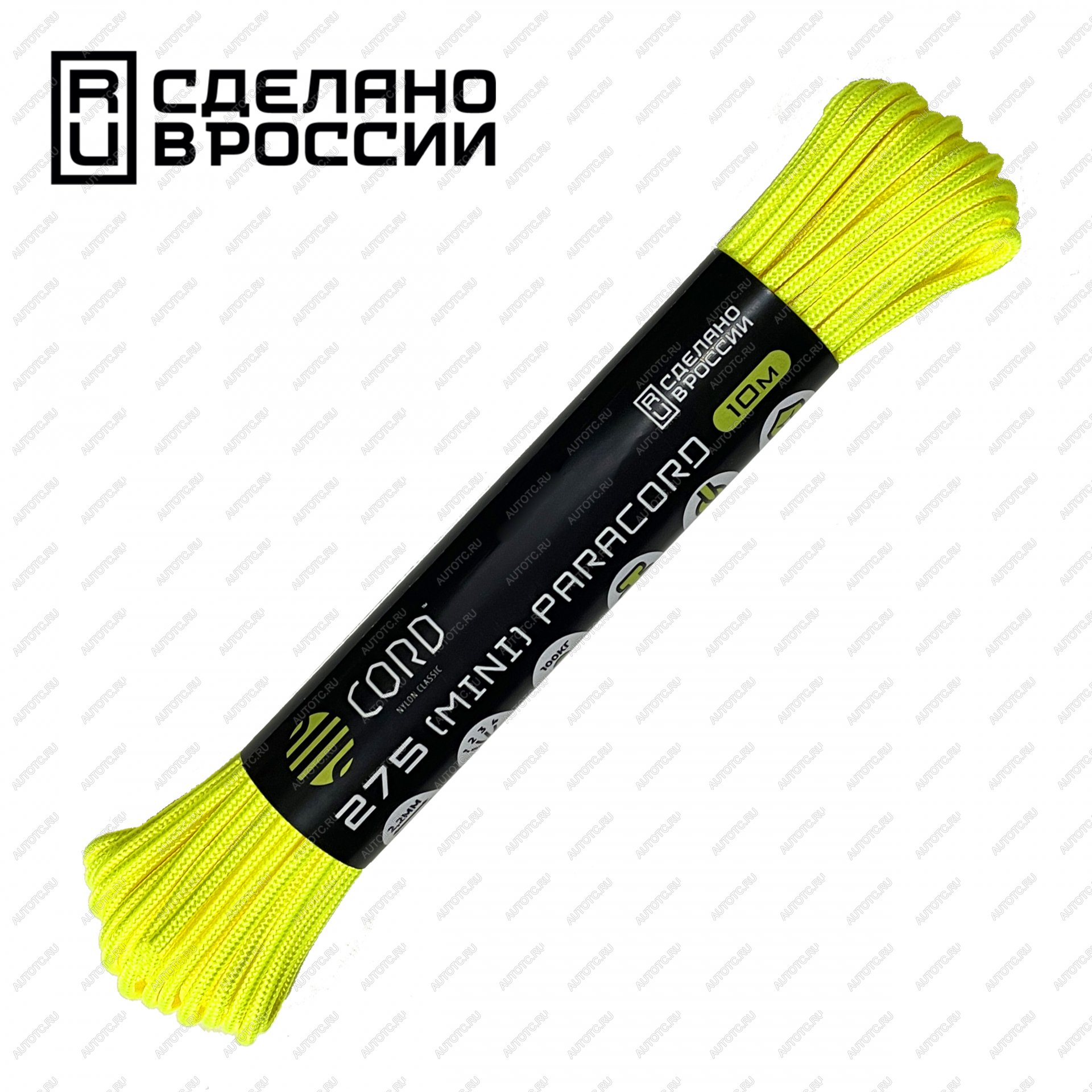 209 р. Паракорд 275 (мини) CORD nylon 10м (neon yellow) CORD 275.n10.n.y  с доставкой в г. Воронеж