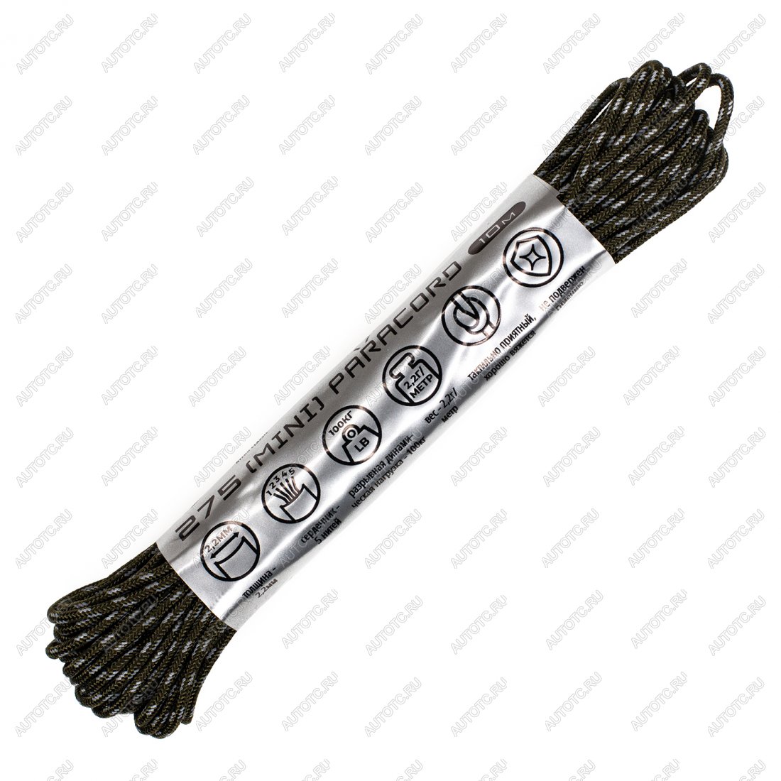 329 р. Паракорд 275 (мини) CORD nylon 10м световозвращающий (army green) CORD 275.n10.lm.a.gr  с доставкой в г. Воронеж