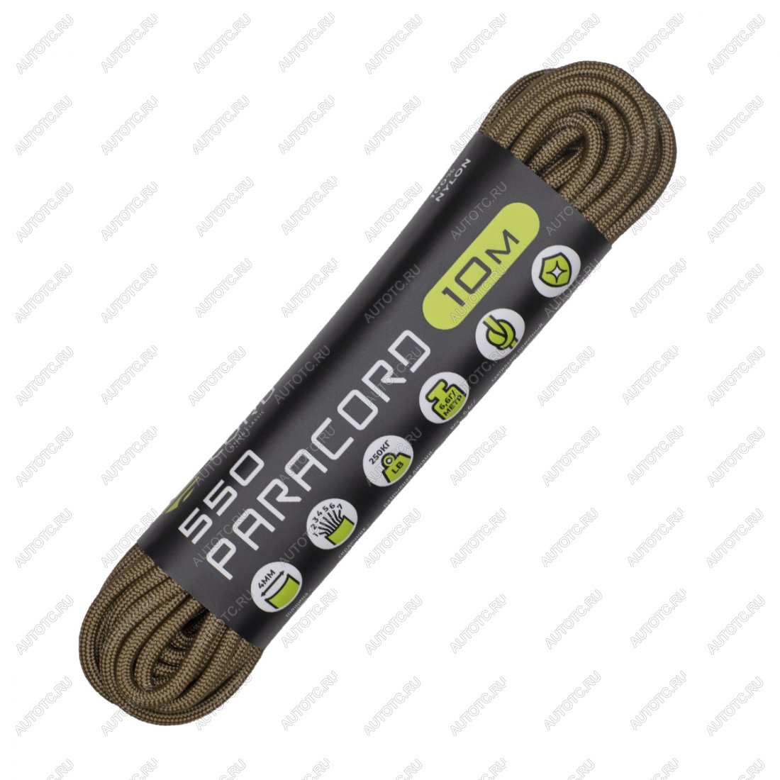 260 р. Паракорд 550 CORD nylon 10м (coyote) CORD 550.n10.cyt  с доставкой в г. Воронеж