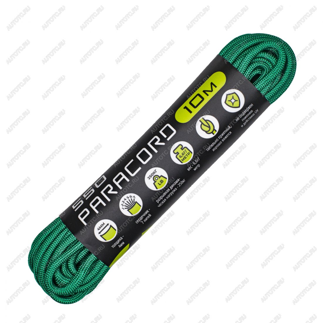 259 р. Паракорд 550 CORD nylon 10м (emerald green) CORD 550.n10.em.gr  с доставкой в г. Воронеж