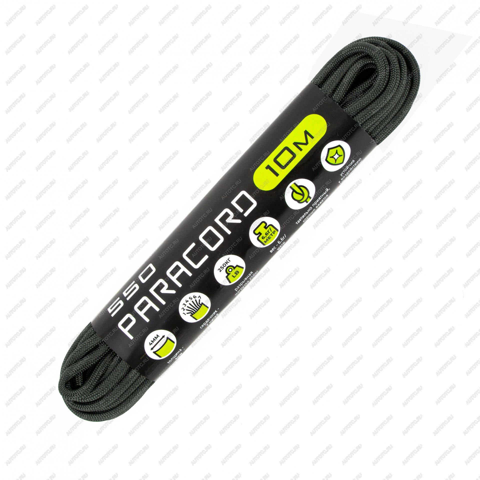 250 р. Паракорд 550 CORD nylon 10м (graphite) CORD 550.n10.grf  с доставкой в г. Воронеж