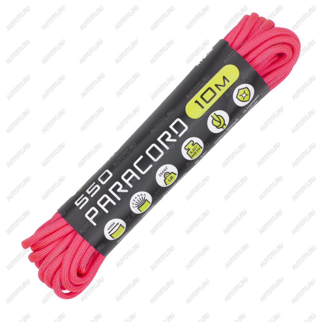239 р. Паракорд 550 CORD nylon 10м (neon pink) CORD 550.n10.n.pn  с доставкой в г. Воронеж