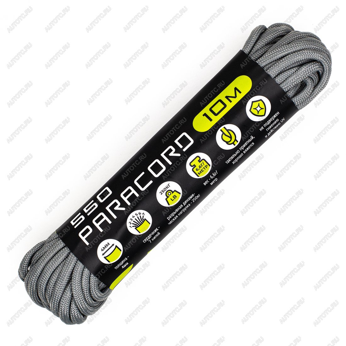220 р. Паракорд 550 CORD nylon 10м (steel gray) CORD 550.n10.st.g  с доставкой в г. Воронеж