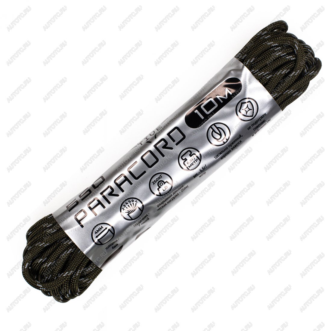 389 р. Паракорд 550 CORD nylon 10м световозвращающий (army green) CORD 550.n10.lm.a.gr  с доставкой в г. Воронеж