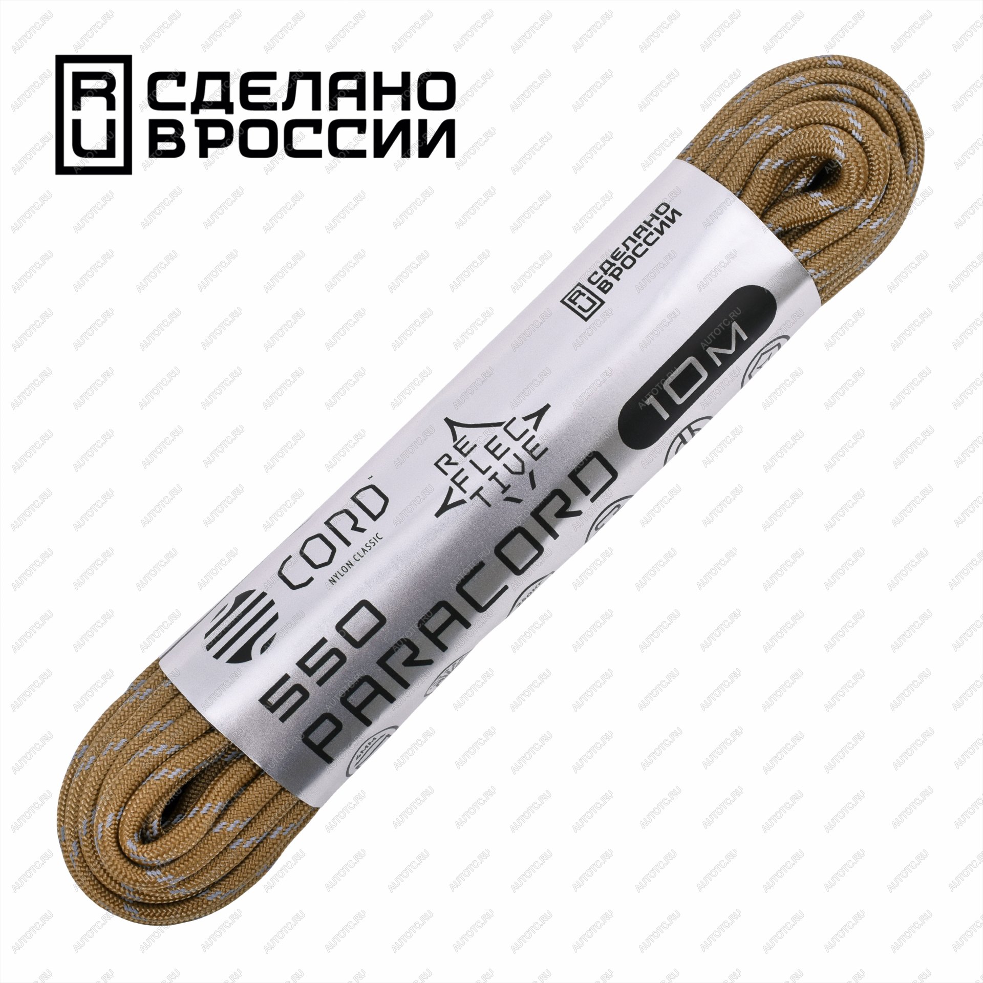 389 р. Паракорд 550 CORD nylon 10м световозвращающий (coyote) CORD 550.n10.lm.cyt  с доставкой в г. Воронеж