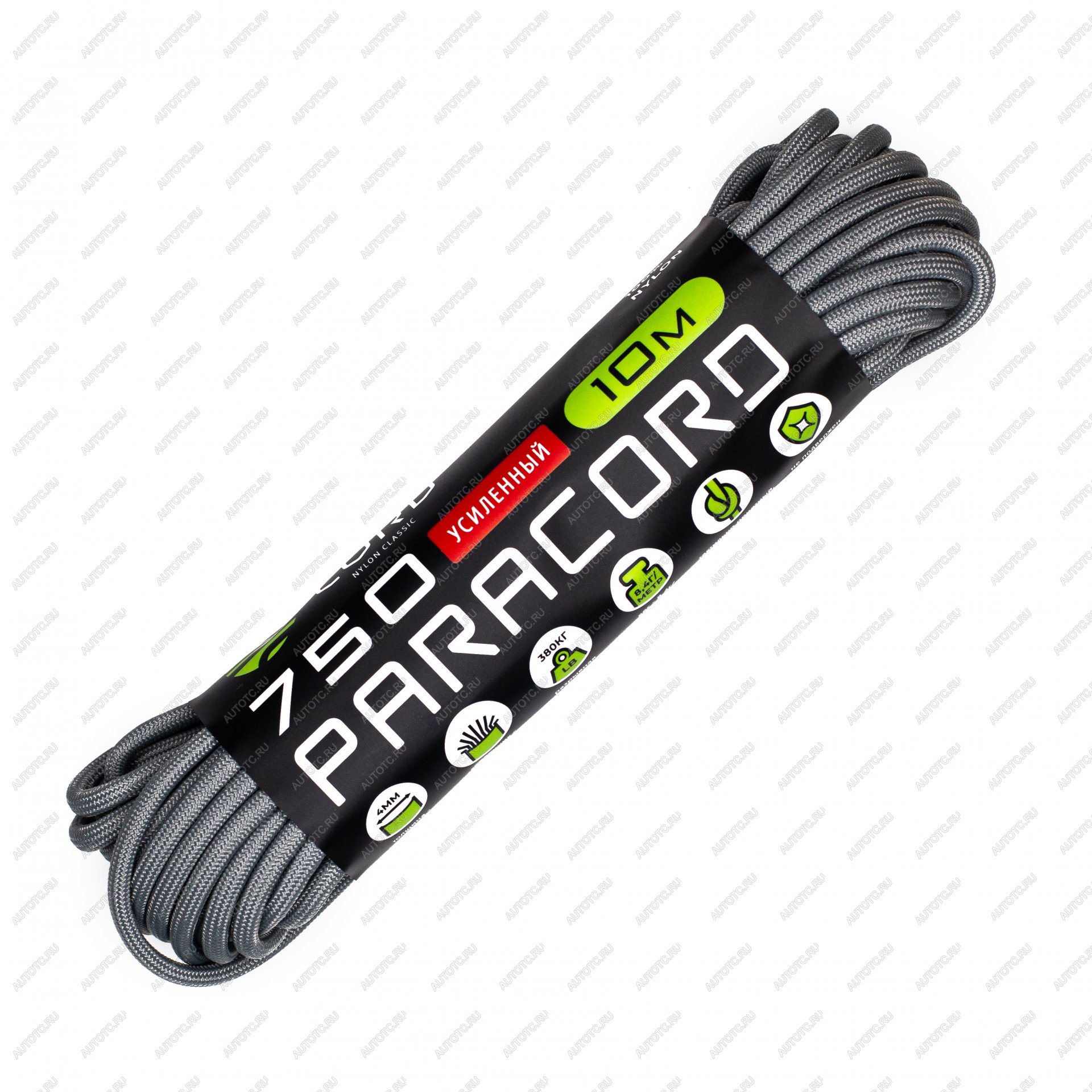 260 р. Паракорд 750 CORD nylon 10м (steel gray) CORD 750.n10.st.g  с доставкой в г. Воронеж