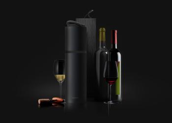6 799 р. Термофутляр для вина VIN BLANC, черный ASOBU vpb1.06-black  с доставкой в г. Воронеж. Увеличить фотографию 7