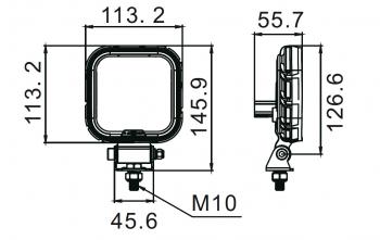 2 259 р. Фара водительского света РИФ 19W LED РИФ sm-4019-sfd  с доставкой в г. Воронеж. Увеличить фотографию 5