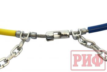 10 049 р. Цепи противоскольжения РИФ 4х4 "соты" 16 мм, 25570R18, 25575R17, 26575R16, 26555R19, 26565R18, 26570R17, 27560R18, 27570R16, 32x11,5R15 (к-т 2 шт.) РИФ rif18-0-0000267  с доставкой в г. Воронеж. Увеличить фотографию 8