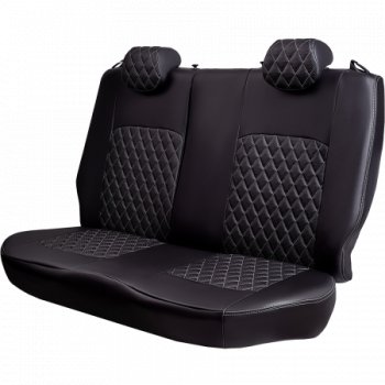 9 499 р. Комплект чехлов сидений (РЗС 60/40 3Г Илана+Орегон) Турин Ромб Lord Autofashion  Chery Tiggo 4 (2017-2020) дорестайлинг (черный, вставка серая, строчка серая)  с доставкой в г. Воронеж. Увеличить фотографию 3