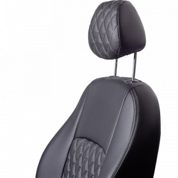 9 499 р. Комплект чехлов сидений (РЗС 60/40 3Г Илана+Орегон) Турин Ромб Lord Autofashion  Chery Tiggo 4 (2017-2020) дорестайлинг (черный, вставка серая, строчка серая)  с доставкой в г. Воронеж. Увеличить фотографию 4
