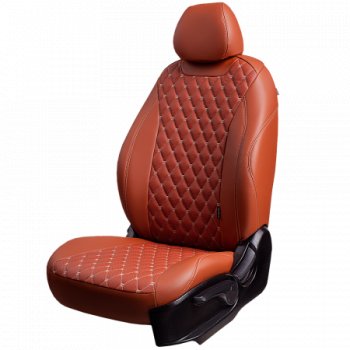 15 899 р. Комплект чехлов для сидений (Экокожа ОРЕГОН)   Chevrolet Lacetti ( седан,  универсал,  хэтчбек) (2002-2013), Daewoo Gentra ( KLAS) (2005-2016) (Коричневый+бежевый)  с доставкой в г. Воронеж. Увеличить фотографию 2