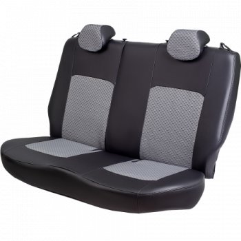 7 399 р. Комплект чехлов для сидений (РЗСиС 60/40 экокожа/жаккард) ТуринLord Autofashion  Chevrolet Niva  2123 (2002-2020) дорестайлинг, рестайлинг (черный, вставка Тропик серая, строчка черная)  с доставкой в г. Воронеж. Увеличить фотографию 3