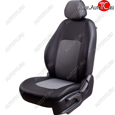 7 399 р. Комплект чехлов для сидений (РЗСиС 60/40 экокожа/жаккард) ТуринLord Autofashion  Chevrolet Niva  2123 (2002-2020) дорестайлинг, рестайлинг (черный, вставка Тропик серая, строчка черная)  с доставкой в г. Воронеж