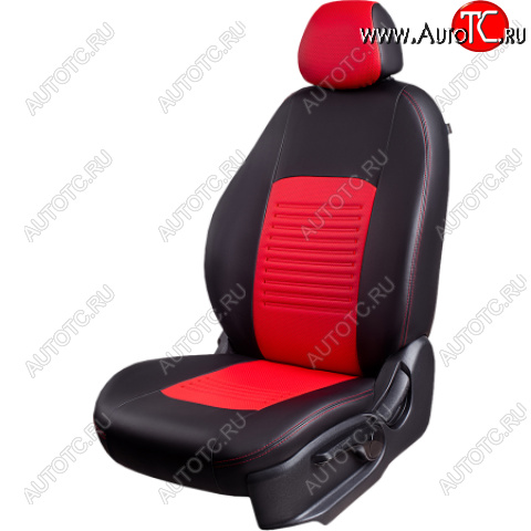 8 999 р. Комплект чехлов для сидений (РЗСиС 60/40 2Г Илана+Орегон) ТУРИН Lord Autofashion  Chevrolet Niva  2123 (2009-2020) рестайлинг (черный, вставка красная, строчка красная)  с доставкой в г. Воронеж