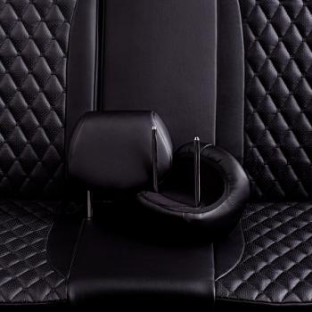 14 999 р. Комплект чехлов для сидений (РЗСиС 40/60 ЗГ Орегон) БАЙРОН Lord Autofashion  Chevrolet Spark  M300 (2010-2015), Ravon R2 (2016-2025) (черный, вставка черная, строчка черная)  с доставкой в г. Воронеж. Увеличить фотографию 6