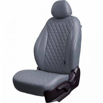 13 949 р. Чехлы для сидений (РЗСиС6040, Экокожа ОРЕГОН) БАЙРОН Lord Auto  Ford Focus  3 (2010-2019) универсал дорестайлинг, хэтчбэк дорестайлинг, седан дорестайлинг, седан рестайлинг, универсал рестайлинг, хэтчбэк рестайлинг (серый)  с доставкой в г. Воронеж. Увеличить фотографию 2