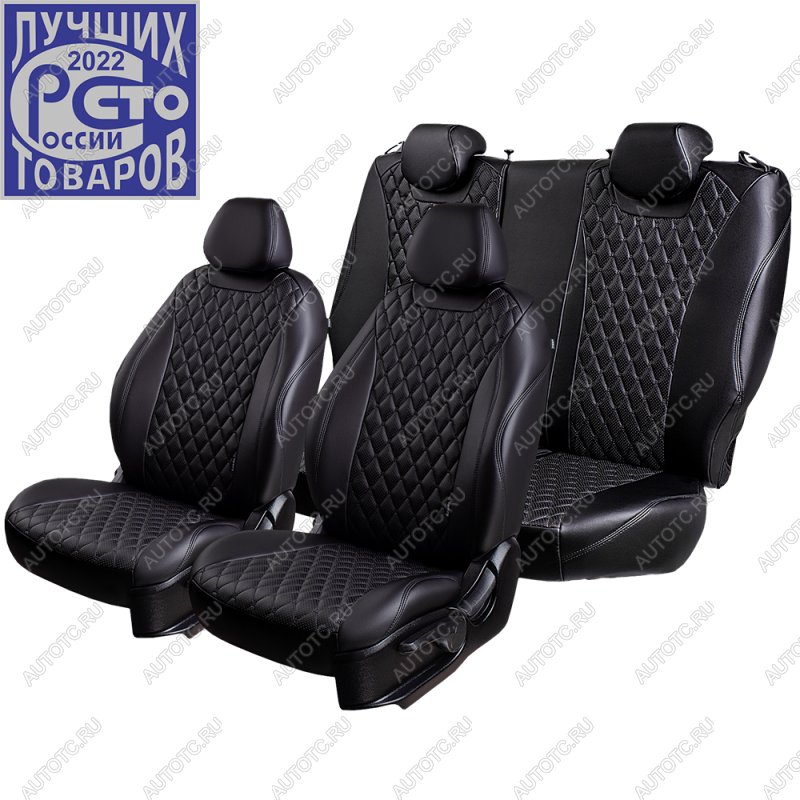 18 399 р. Чехлы для сидений (РЗСиС6040, Экокожа ОРЕГОН) БАЙРОН Lord Auto  Ford Focus  3 (2010-2019) универсал дорестайлинг, хэтчбэк дорестайлинг, седан дорестайлинг, седан рестайлинг, универсал рестайлинг, хэтчбэк рестайлинг (черный)  с доставкой в г. Воронеж