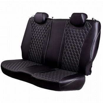 18 399 р. Комплект чехлов для сидений (РЗС 60/40, 2Г, экокожа) Lord Autofashion БАЙРОН  Ford Fusion  1 (2002-2012) хэтчбэк дорестайлинг,  рестайлинг, хэтчбэк (Черный, вставка черная, строчка черная)  с доставкой в г. Воронеж. Увеличить фотографию 3