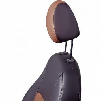9 899 р. Комплект чехлов для сидений (РЗС 60/40 3Г Илана+Орегон) ТУРИН СТ Lord Autofashion  Geely Coolray  SX11 (2018-2025) дорестайлинг, рестайлинг (черный, вставка темно-коричневая/бежевая, строчка темно-коричневая)  с доставкой в г. Воронеж. Увеличить фотографию 7