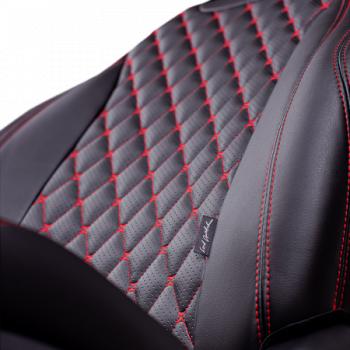 13 949 р. Комплект чехлов для сидений (РЗС 60/40+подл. 3Г Орегон) БАЙРОН Lord Autofashion  Haval F7 (2018-2022)  дорестайлинг (черный, вставка черная, строчка красная)  с доставкой в г. Воронеж. Увеличить фотографию 7