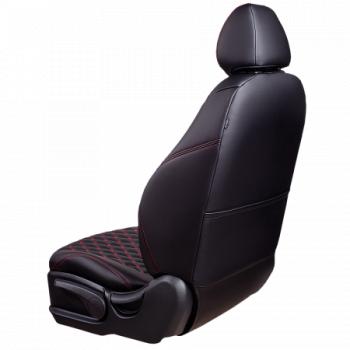 13 949 р. Комплект чехлов для сидений (РЗС 60/40+подл. 3Г Орегон) БАЙРОН Lord Autofashion  Haval F7 (2018-2022)  дорестайлинг (черный, вставка черная, строчка красная)  с доставкой в г. Воронеж. Увеличить фотографию 2