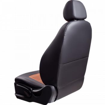 9 449 р. Комплект чехлов для сидений (РЗС 40/60 2П Илана+Орегон) ТУРИН Lord Autofashion Hyundai Accent седан ТагАЗ (2001-2012) (черный, вставка коричневая+бежевая, строчка черная)  с доставкой в г. Воронеж. Увеличить фотографию 2