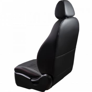 7 849 р. Комплект чехлов для сидений (РЗС 40/60. 2П Илана+Орегон) ТУРИН-3 Lord Autofashion  Hyundai Accent ( 1 X3,  3 MC) (1997-2011) седан рестайлинг, седан, хэтчбек (черный, вставка черная, строчка красная)  с доставкой в г. Воронеж. Увеличить фотографию 2