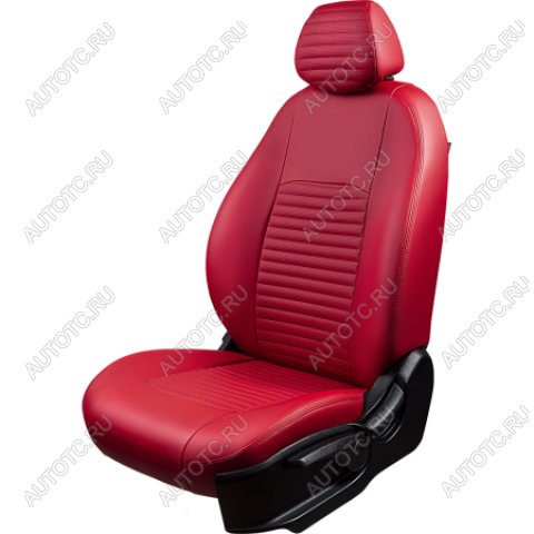 7 849 р. Комплект чехлов для сидений (РЗС 40/60 3Г Илана+Орегон) ТУРИН-3 Lord Autofashion  Hyundai Getz  TB (2005-2011) хэтчбэк 3 дв. рестайлинг, хэтчбэк 5 дв. рестайлинг (красный, вставка красная, строчка красная)  с доставкой в г. Воронеж