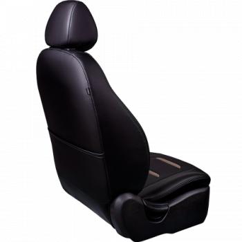 10 299 р. Комплект чехлов для сидений (РЗС 40/60 3Г Орегон) ТУРИН-2 Lord Autofashion  Hyundai Solaris  HCR (2017-2022) седан дорестайлинг, седан рестайлинг (черный, вставка черная+темно-коричневая, строчка темно-коричневая)  с доставкой в г. Воронеж. Увеличить фотографию 3