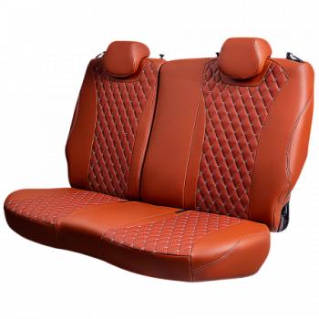18 549 р. Комплект чехлов для сидений (РЗСиС 40/60 3Г Орегон) БАЙРОН Lord Autofashion  KIA Ceed  1 ED (2006-2012) дорестайлинг универсал, рестайлинг универсал (коричневый, вставка коричневая, строчка бежевая)  с доставкой в г. Воронеж. Увеличить фотографию 3