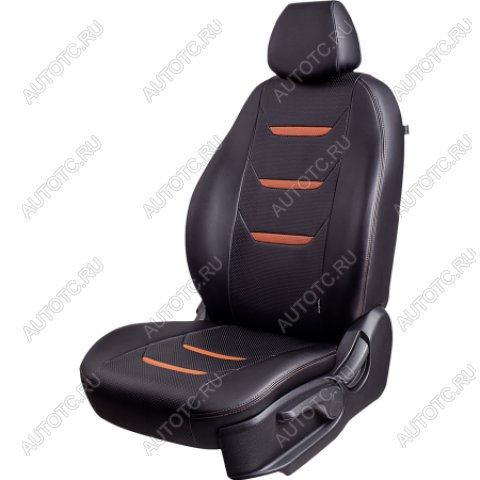 10 299 р. Комплект чехлов для сидений (РЗСиС 40/60 3Г Орегон) ТУРИН-2 Lord Autofashion  KIA Ceed  1 ED (2006-2012) дорестайлинг универсал, дорестайлинг, хэтчбэк 5 дв., рестайлинг универсал, рестайлинг, хэтчбэк 5 дв. (черный, вставка черная/коричневая, строчка коричневая)  с доставкой в г. Воронеж