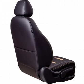 11 899 р. Комплект чехлов для сидений (РЗСиС 40/60 3Г Орегон) ТУРИН-2 Lord Autofashion  KIA Ceed  2 JD (2012-2018) дорестайлинг универсал, дорестайлинг, хэтчбэк, рестайлинг универсал, рестайлинг, хэтчбэк (черный, вставка черная+бежевая, строчка бежевая)  с доставкой в г. Воронеж. Увеличить фотографию 6