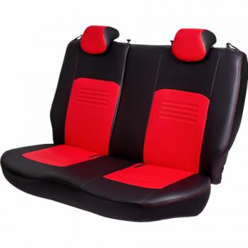 10 849 р. Комплект чехлов для сидений (РЗС 40/60 3П Илана+Орегон) ТУРИН Lord Autofashion  KIA Cerato  1 LD (2004-2007) хэтчбэк (черный, вставка красная, строчка красная)  с доставкой в г. Воронеж. Увеличить фотографию 9
