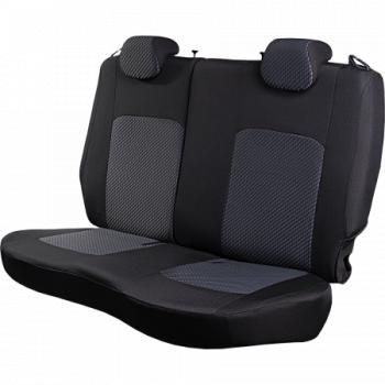3 699 р. Комплект чехлов для сидений (РЗС 60/40 2Г жаккард) СТАНДАРТ Lord Autofashion  KIA Rio  3 QB (2011-2017) дорестайлинг седан, рестайлинг седан (черный, вставка РОМБ 3D белая, строчка черная)  с доставкой в г. Воронеж. Увеличить фотографию 6