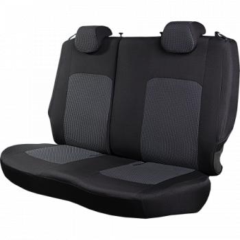 3 699 р. Комплект чехлов для сидений (РЗС 60/40 2Г жаккард) СТАНДАРТ Lord Autofashion  KIA Rio  3 QB (2011-2017) дорестайлинг седан, рестайлинг седан (черный, вставка Сеул серая, строчка черная)  с доставкой в г. Воронеж. Увеличить фотографию 6