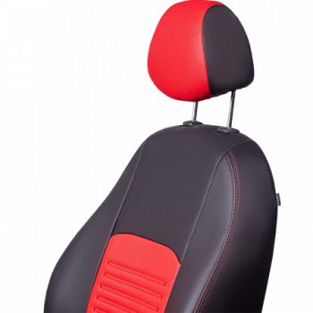 9 899 р. Комплект чехлов для сидений (РЗС 60/40 3Г Илана+Орегон) ТУРИН СТ Lord Autofashion  KIA Soul  AM (2008-2014) дорестайлинг, рестайлинг (черный, вставка красная, строчка красная)  с доставкой в г. Воронеж. Увеличить фотографию 6