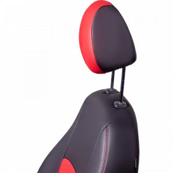 9 899 р. Комплект чехлов для сидений (РЗС 60/40 3Г Илана+Орегон) ТУРИН СТ Lord Autofashion  KIA Soul  AM (2008-2014) дорестайлинг, рестайлинг (черный, вставка красная, строчка красная)  с доставкой в г. Воронеж. Увеличить фотографию 2