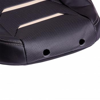 24 699 р. Комплект чехлов для сидений (РЗС 40/60+подлок 3Г Орегон) ТУРИН-2 Lord Autofashion  Renault Arkana (2019-2025) (черный, вставка черная+бежевая, строчка бежевая)  с доставкой в г. Воронеж. Увеличить фотографию 4