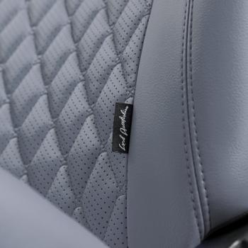 13 949 р. Комплект чехлов для сидений (к.Elegance РЗС 40/60+подлок. 3Г Орегон) БАЙРОН ст БАЙРОН Lord Autofashion  Skoda Octavia  A7 (2012-2020) дорестайлинг лифтбэк, дорестайлинг универсал, рестайлинг лифтбэк, рестайлинг универсал (серый, вставка серая, строчка темно-серая)  с доставкой в г. Воронеж. Увеличить фотографию 2