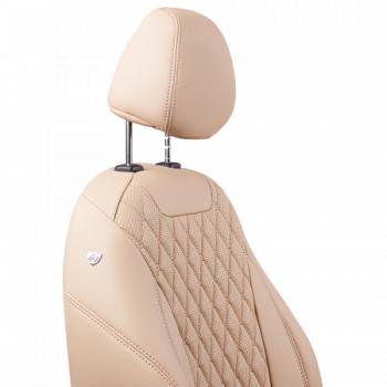 14 999 р. Комплект чехлов для сидений (Орегон) БАЙРОН ст БАЙРОН Lord Autofashion Subaru Forester SJ дорестайлинг (2012-2016) (бежевый, вставка бежевая, строчка бежевая)  с доставкой в г. Воронеж. Увеличить фотографию 4