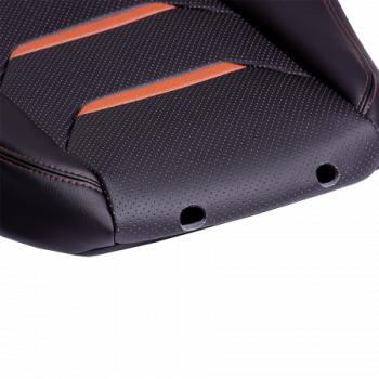 23 999 р. Комплект чехлов для сидений (РЗСиС 40/60 2П+1Г Орегон) ТУРИН-2 Lord Autofashion  Volkswagen Polo  5 (2009-2020) седан дорестайлинг, седан рестайлинг (черный, вставка черная+коричневая, строчка коричневая)  с доставкой в г. Воронеж. Увеличить фотографию 3