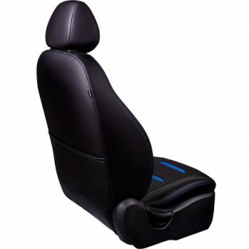 10 299 р. Комплект чехлов для сидений (РЗСиС 40/60 2П+1Г Орегон) ТУРИН-2 Lord Autofashion  Volkswagen Polo  5 (2009-2020) седан дорестайлинг, седан рестайлинг (черный, вставка черная+синяя, строчка синяя)  с доставкой в г. Воронеж. Увеличить фотографию 5
