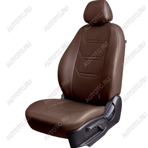23 999 р. Комплект чехлов для сидений (ЦЗС 2П+1Г Орегон) ТУРИН-2 Lord Autofashion  Volkswagen Polo  5 (2009-2020) седан дорестайлинг, седан рестайлинг (темно-коричневый, вставка темно-коричневая, строчка темно-коричневая)  с доставкой в г. Воронеж