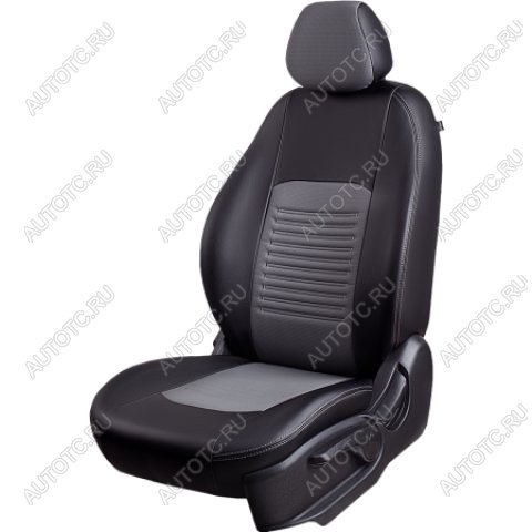 8 999 р. Комплект чехлов для сидений (7 мест Илана+Орегон) ТУРИН СТ Lord Autofashion  ГАЗ ГАЗель ( 2705,  3221,  3221,Бизнес,  2705,Бизнес) (1995-2025) дорестайлинг цельнометаллический фургон, дорестайлинг автобус, 1-ый рестайлинг автобус, 1-ый рестайлинг цельнометаллический фургон, 2-ой рестайлинг автобус, 2-ой рестайлинг цельнометаллический фургон (черный, вставка серая, строчка серая)  с доставкой в г. Воронеж